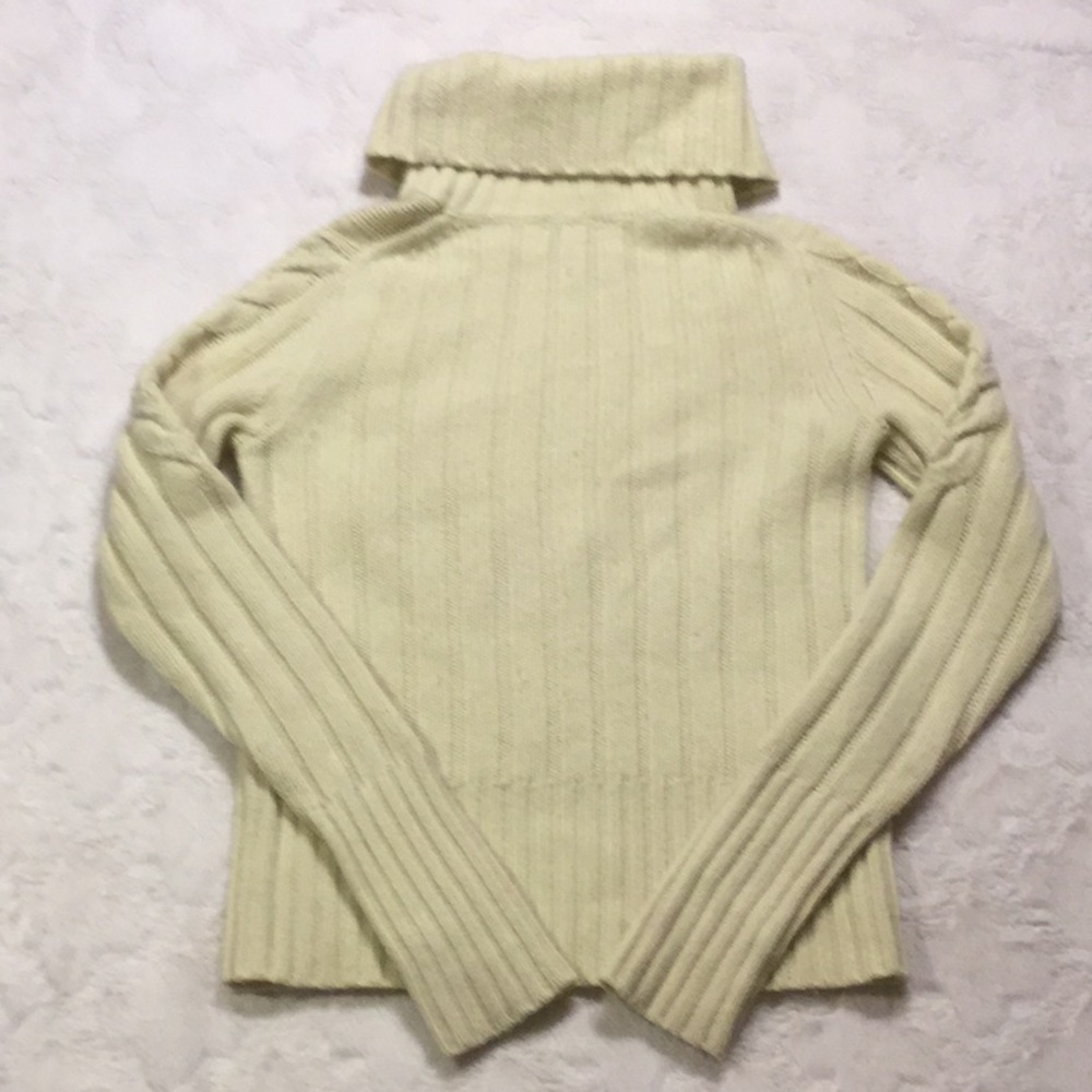 🌹GUC Ann Taylor Pastel Yellow Wool Turtle Neck,XS - Picture 4 of 8